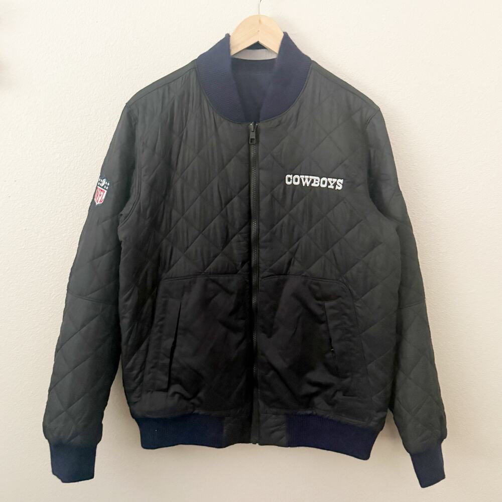 NIKE x NFL | Vintage Dallas Cowboys Reversible Jacket Blue Black Gray | Medium - Picture 3 of 13
